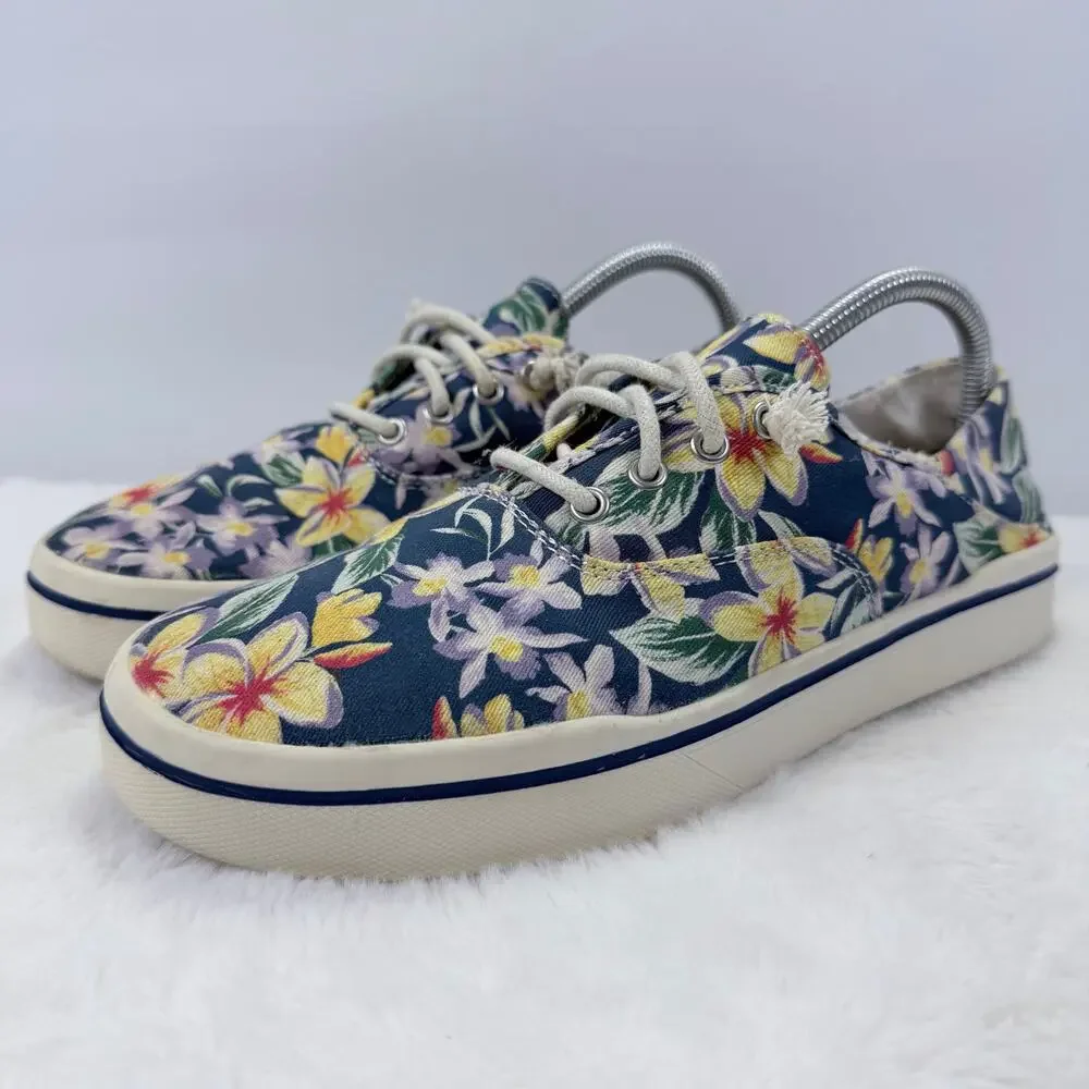 Mad Love Women’s Kendra Floral Canvas Lace-Up Casual Sneakers Size 10